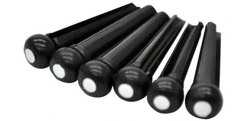 Black String Pin Takamine Bridge Pin Strings BLACK/WHITE DOT Acoustic Electric Guitar ...