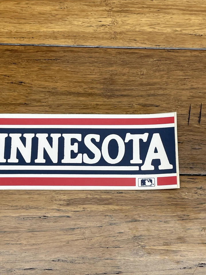 Vintage Minnesota Twins Bumper Sticker Official MLB Baseball 1990’s USA 11” JD - Image 3 of 4