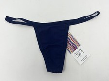 NWT HANKY PANKY ONE SIZE 0-12 6J2054B Navy Blue Low Rise G-String OS Thong