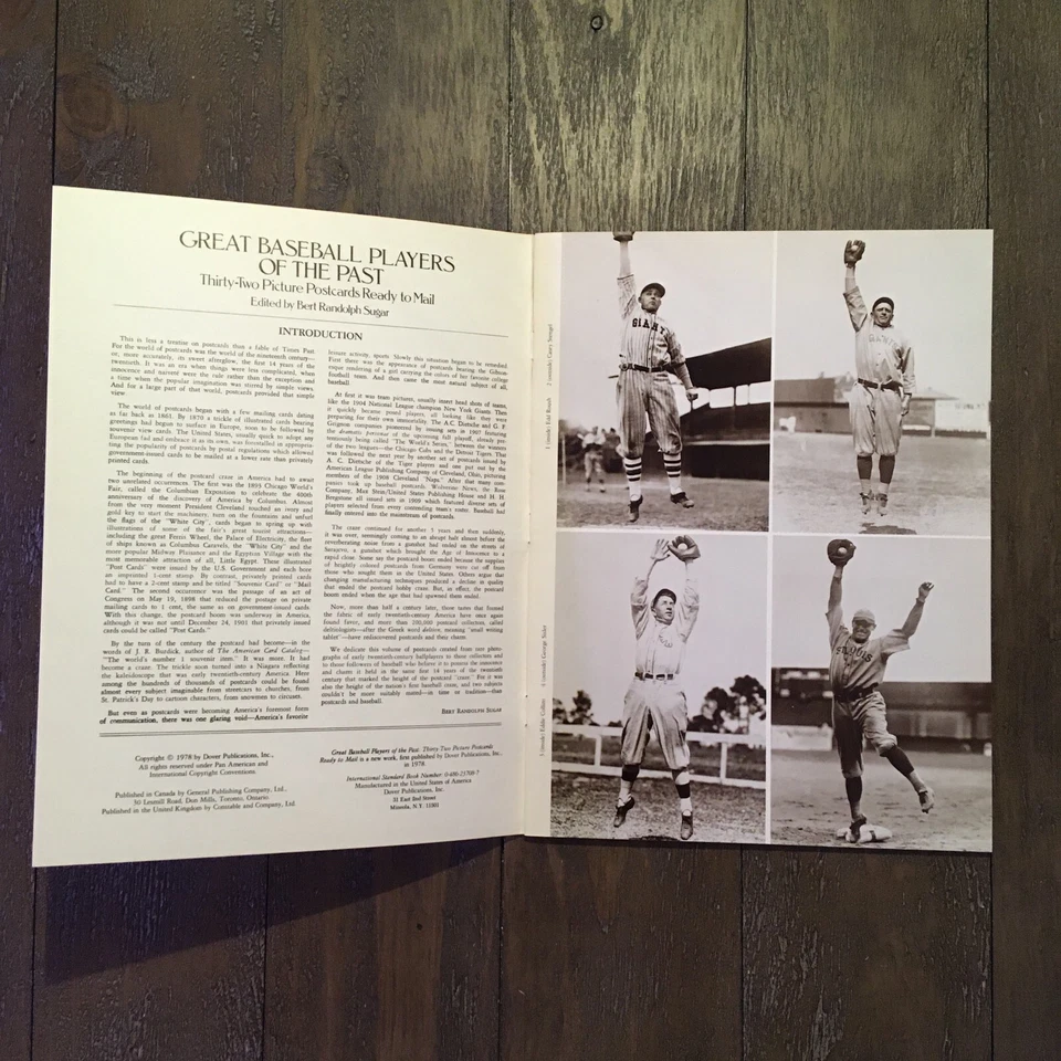 1978 Dover Publications Great Baseball Players of the Past Postcards Babe Ruth - Image 2 of 4