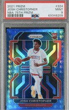 2021-22 Panini Prizm NBA 75th Anniversary Josh Christopher PSA 9 SP