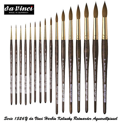 da Vinci Serie 1526Y Harbin Kolinsky Rotmarder Aquarellpinsel Größen 3/0 bis 20