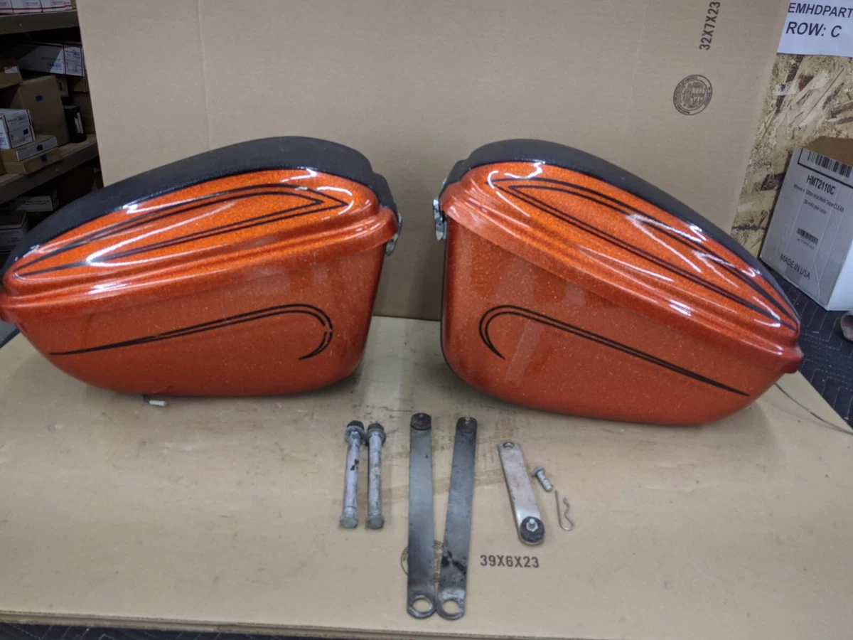 Vintage Saddlebags For 1974 Honda CB750 Orange
