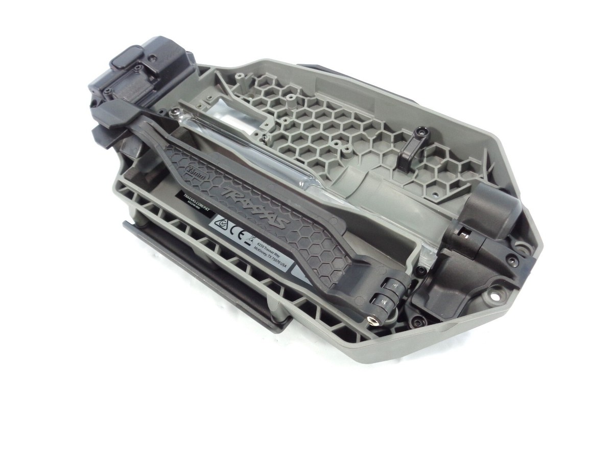 Set Telaio Traxxas Rustler 4x4 VXL - Paratie, Supporto Motore, Scatola Ricevitore, Viti (grigio) - Foto 4