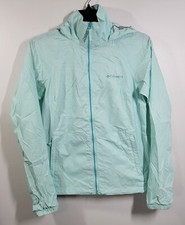 Columbia Hooded Windbreaker Full-zip Jacket Women's XS Blue Lightweight
