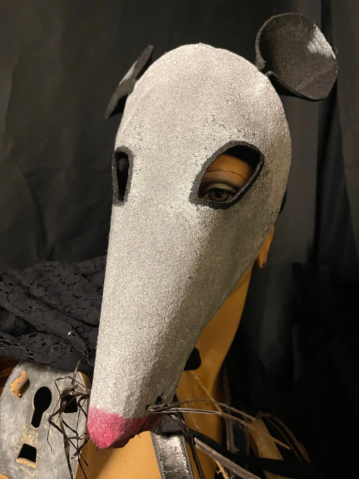 Possum Opossum Masks, Custom Handmade Folk Horror Props, Halloween Party - Image 3 of 4