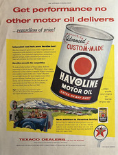 1955 Havoline Motor Oil Texaco Extra Heavy Duty Performance Vintage Print Ad