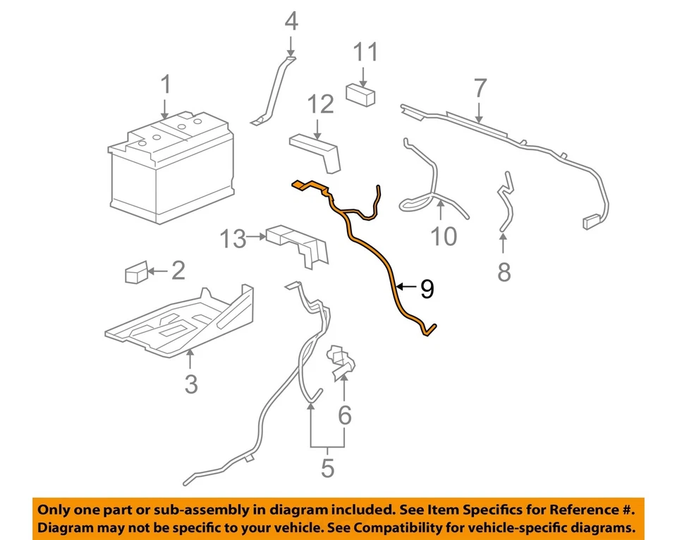 2009-2010 SILVERADO SIERRA TAHOE СТАРТЕР СОЛЕНИОД АККУМУЛЯТОР КАБЕЛЬ НОВЫЙ GM 20774386 - Изображение 2 из 3