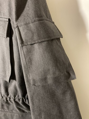 Marc by Marc Jacobs Men Size L Cotton Canvas Military Field Utility Jacket-Gray - Picture 7 of 11