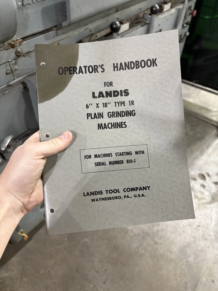 MÁQUINA RECTIFICADORA LISA LANDIS 6” X 18” TIPO 1R - Landis Tool Company Foto 4 de 4