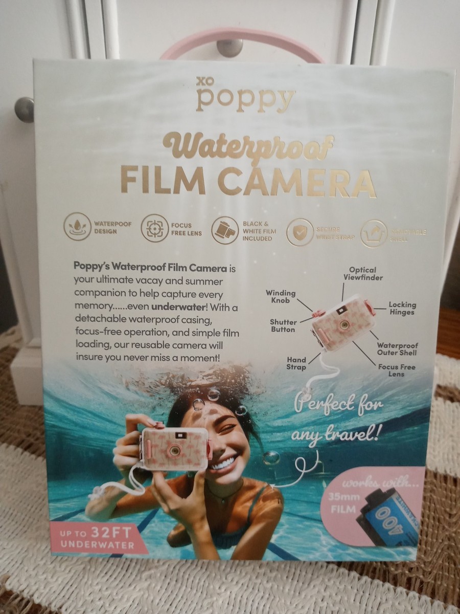 XO Poppy Pink Palm Tree, Waterproof Underwater Film Camera