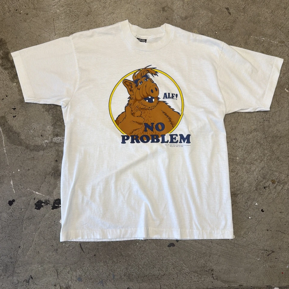 🔌Vintage 1987 Alf! Camiseta No Problem 80s Screen Stars Talla XL 21 x 27🔌 Foto 2 de 4