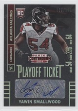 2014 Contenders Playoff Ticket /199 Yawin Smallwood (Seat Row Sec) #187 Auto 4t0