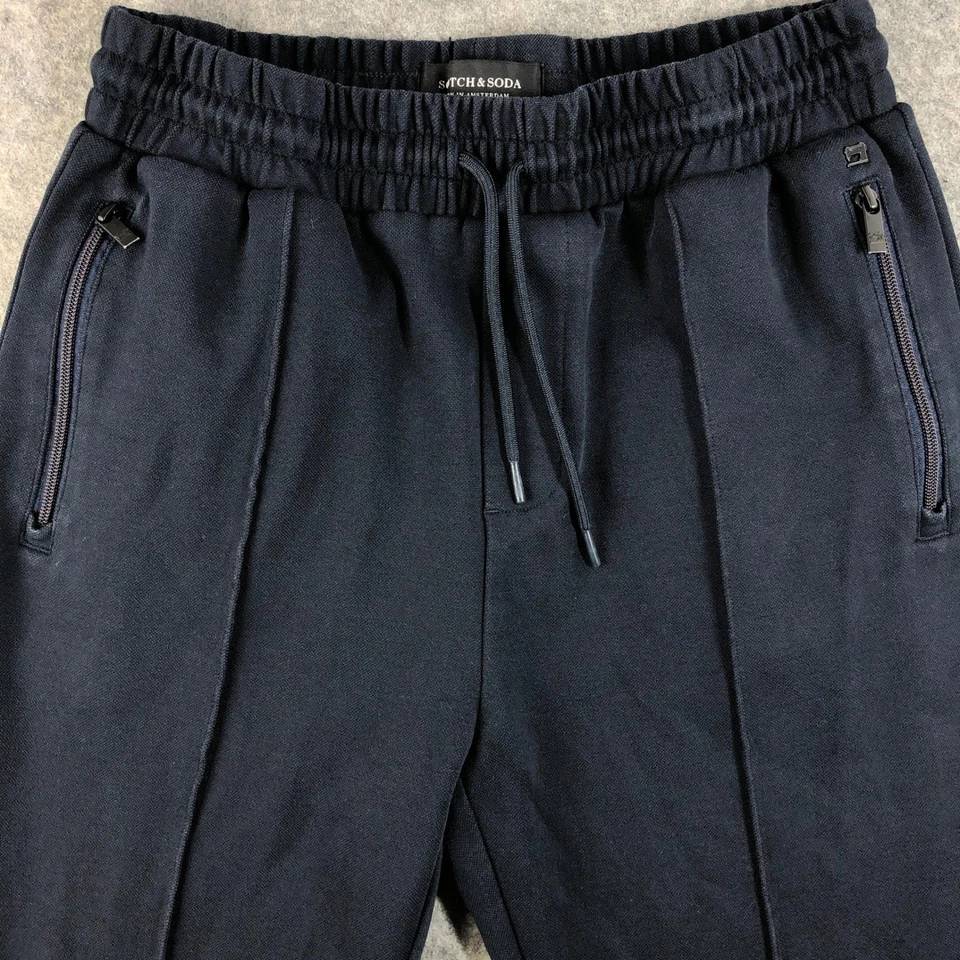 Pantalones de chándal Scotch & Soda para mujer grandes azul marino cintura elástica con cordón Foto 2 de 4