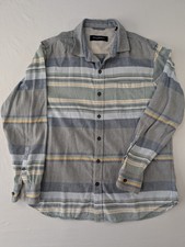 Tommy Bahama Mens Long Sleeve Button Up Shirt sz M Soft Cotton Flannel Striped