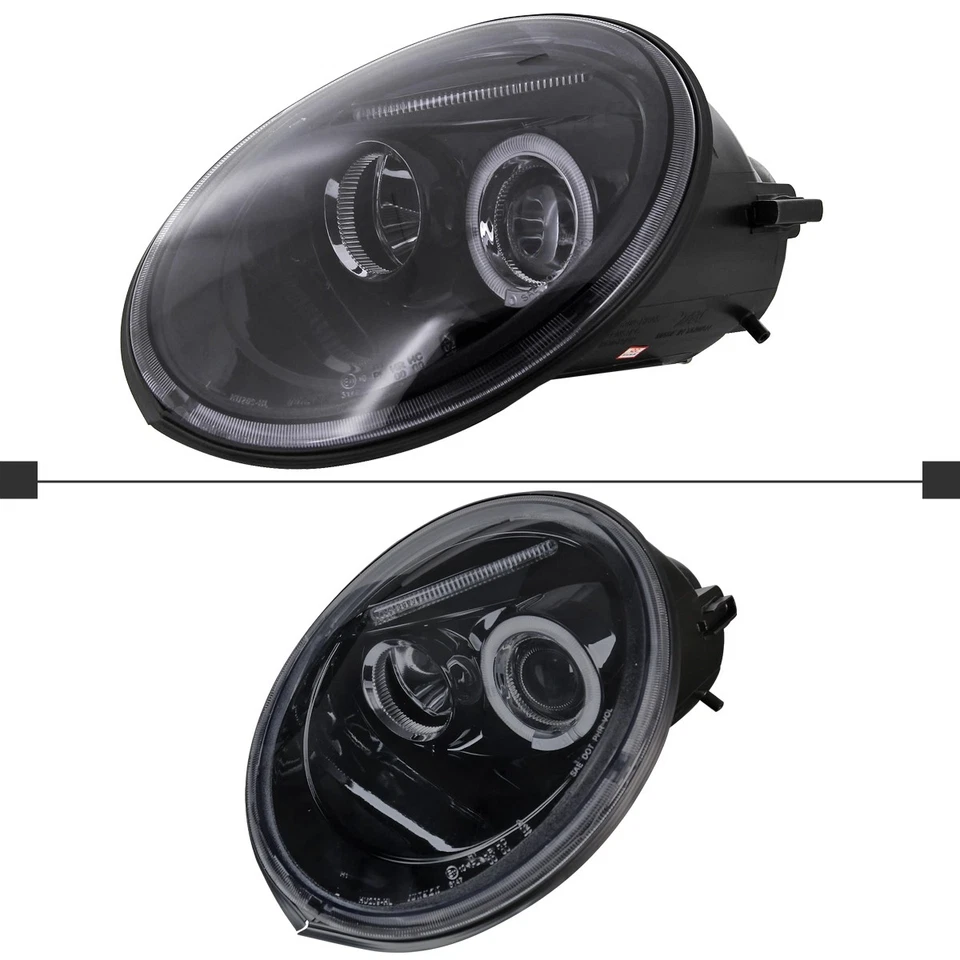 Smoke Projector Headlights Fits 1998-2005 VW Volkswagen Beetle Halo Left+Right Foto 4 de 4