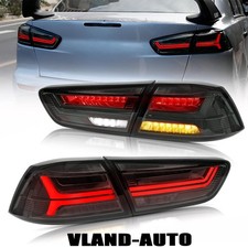 For Mitsubishi Lancer Evo X 2008-2020 Smoked Led Tail Lights Wsequential Turn