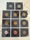 Lot Of 11 US 1 Cent Pieces - 2 Steel, 2 Shield AU/BU, 7 Wheat