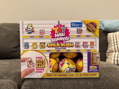 Zuru 5 Surprise Toy Mini Brands Gold Rush Sealed Box of 24 + Collector's Case