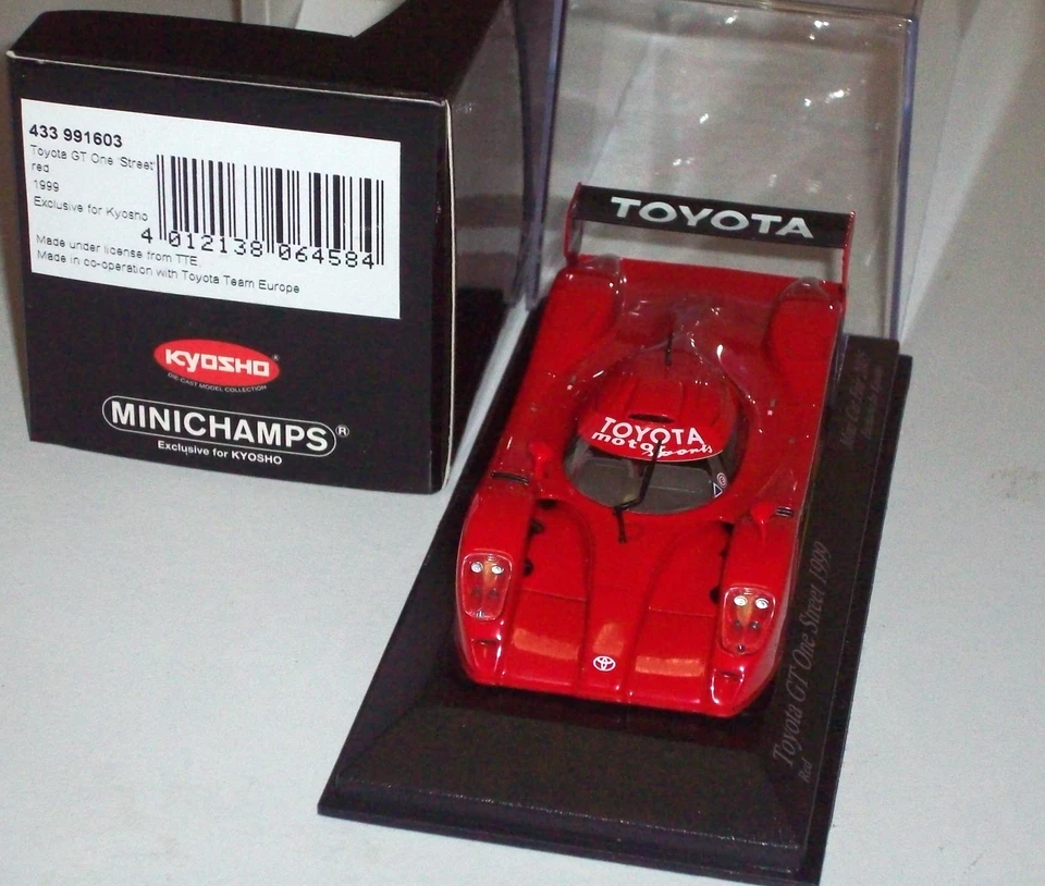 MINICHAMPS 1/43 TOYOTA GT One Street 1999 Red 433991603 Exclusive for KYOSHO - Immagine 2 di 4