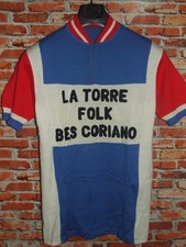 EROICA MAGLIA SHIRT MAILLOT BICI CICLISMO VINTAGE 70'S CORIANO 50% LANA RICAMATA