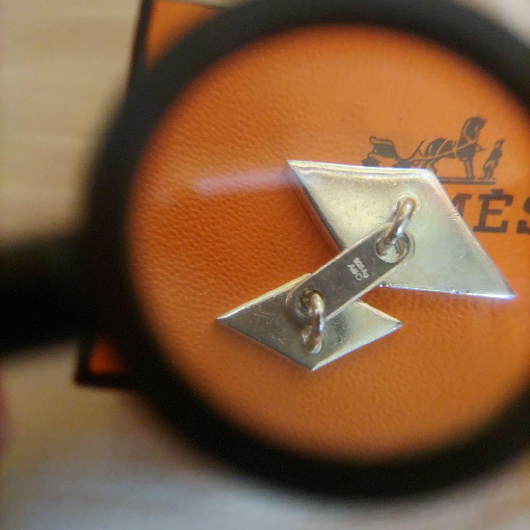 Hermes E H Initials Cufflinks Silver 925 Authenti… - image 4