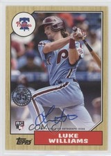 2022 Topps Series 1 1987 Topps Baseball Auto Luke Williams #87BA-LWI Auto 0s55