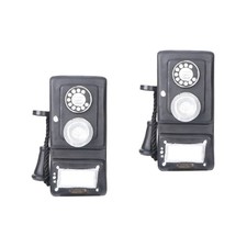  2 Pcs Wandtelefon Retro Mit Wählscheibe Wanddekoration Für Zu Hause