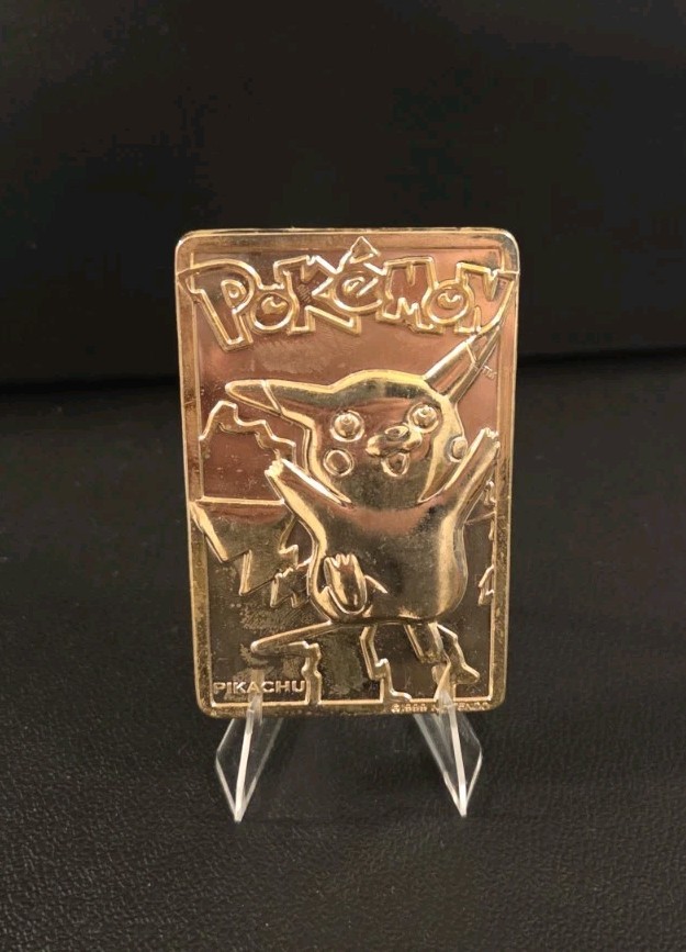 Pokemon Pikachu Burger King Trading Card [Gold-Plated]