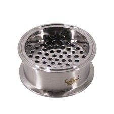 HFS(R) 4" Tri Clamp Filter Plate, Middle Weld, 6mm Holes Stainless Steel 304