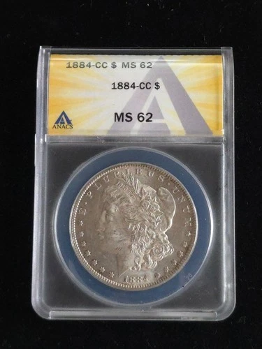 1884-CC Morgan Silver Dollar ANACS Graded MS62 #7124063