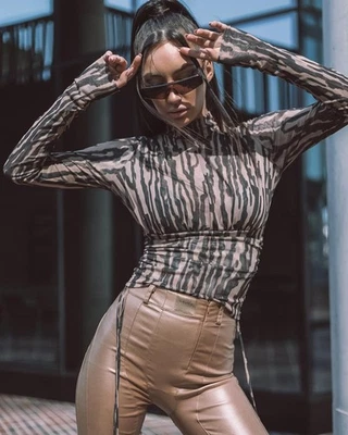 LA MANUEL Waxed Leggings Push Up High Waist Fango Taupe M BNWOT - Image 1 of 4