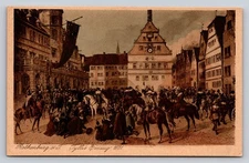 Vintage Rothenburg o.T. Tyll's Einzug 1631 Historic German Postcard