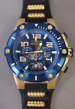 INVICTA Speedway Men 51.5mm Stainless Steel Gold Blue dial VD53 Quartz M40892
