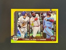 2025 Topps Series 1 - League Leaders Shohei Ohtani, Kyle Schwarber, Marcell Gold