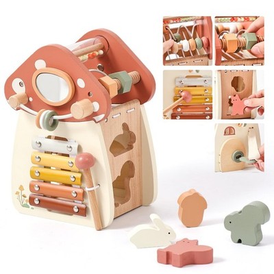 Youuys Wooden Activity Cube - 11-in-1 Montessori Toys for 1+ Year Old Boys & ...