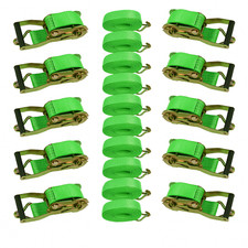 10x Ratchet Straps Tie Down 4Meter 800KG 25mm Heavy Duty Recovery Straps 4m 0.8T
