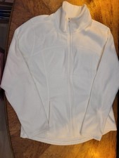 Woman Jacket, front Zipper Color White. Size Large
