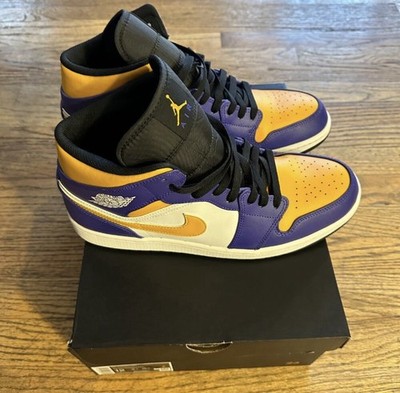 Air Jordan 1 High Purple, Yellow And White Size 12 Men's | eBay