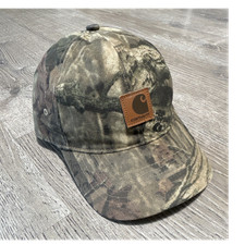 Vintage Carhartt A293 324 Realtree Camo Hat Dead Leaf Hunting Cap Made In USA
