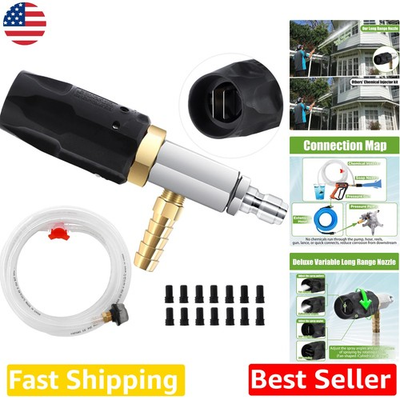 #ad Pressure Washer Injector Kit 4 4.5 GPM Brass Hose 1 4quot; Quick Connect 4000 PSI $209.69