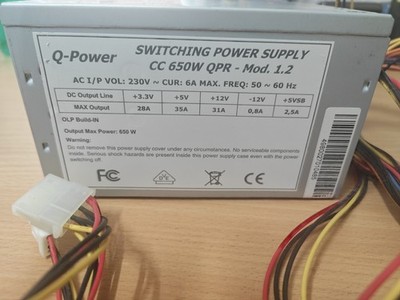 650 WATT Q-Power PC  Netzteil  *Funktionsgeprüft*
