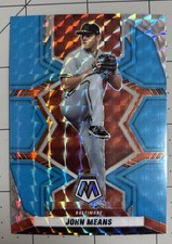 2022 Panini Mosaic John Means #15 Mosaic Blue Fluorescent 2/15