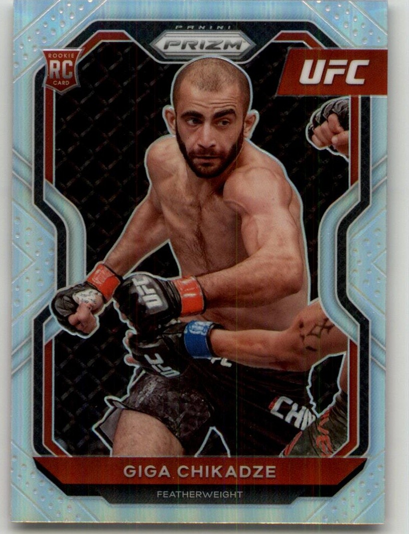 2021 Panini Prizm UFC Giga Chikadze Silver Prizms #72