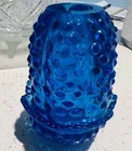 Fenton Colonial Blue Hobnail Fairy Lamp - no flaws