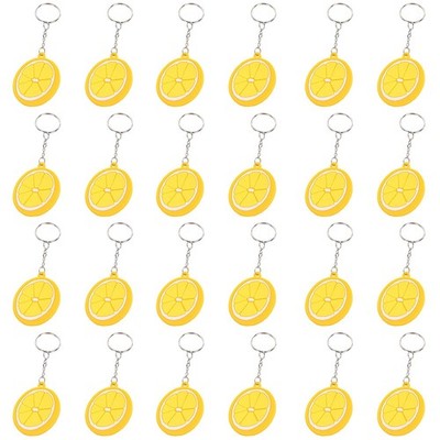 24 Pack Lemon Keychains for Fruit Party Supplies, Birthday Return Gifts, Lemo...