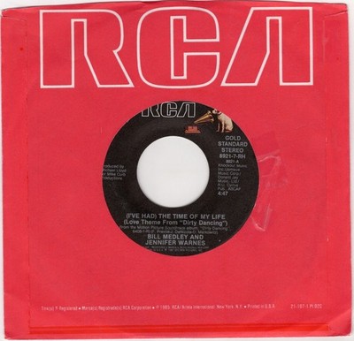 Bill Medley Jennifer Warnes / Patrick Swayze   (I've Had) The Time Of My Life EX