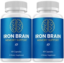 (2 Pack) Iron Brain Supplement Capsules – IronBrain Natural Blend Memory Focus