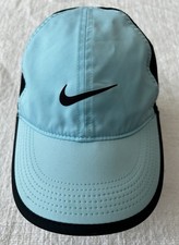 Nike Featherlight Dri-Fit Adjustable Hat Cap Swoosh Golf Size Youth Light Blue