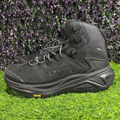 Hoka Kaha 3 GTX Men's Size 9D Triple Black Waterproof Hiking Boots Comfort